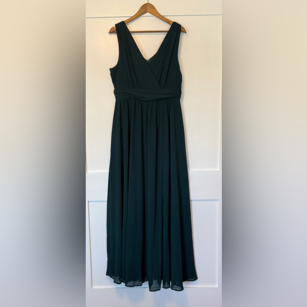 Lulus Thoughts Of Hue Emerald Green Surplice Maxi Dress - Size XL